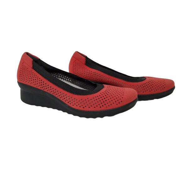 Womens Clarks Cushioned "Cloudsteppers" Slide On Wedge Loafers. Size 7M - Picture 2 of 4